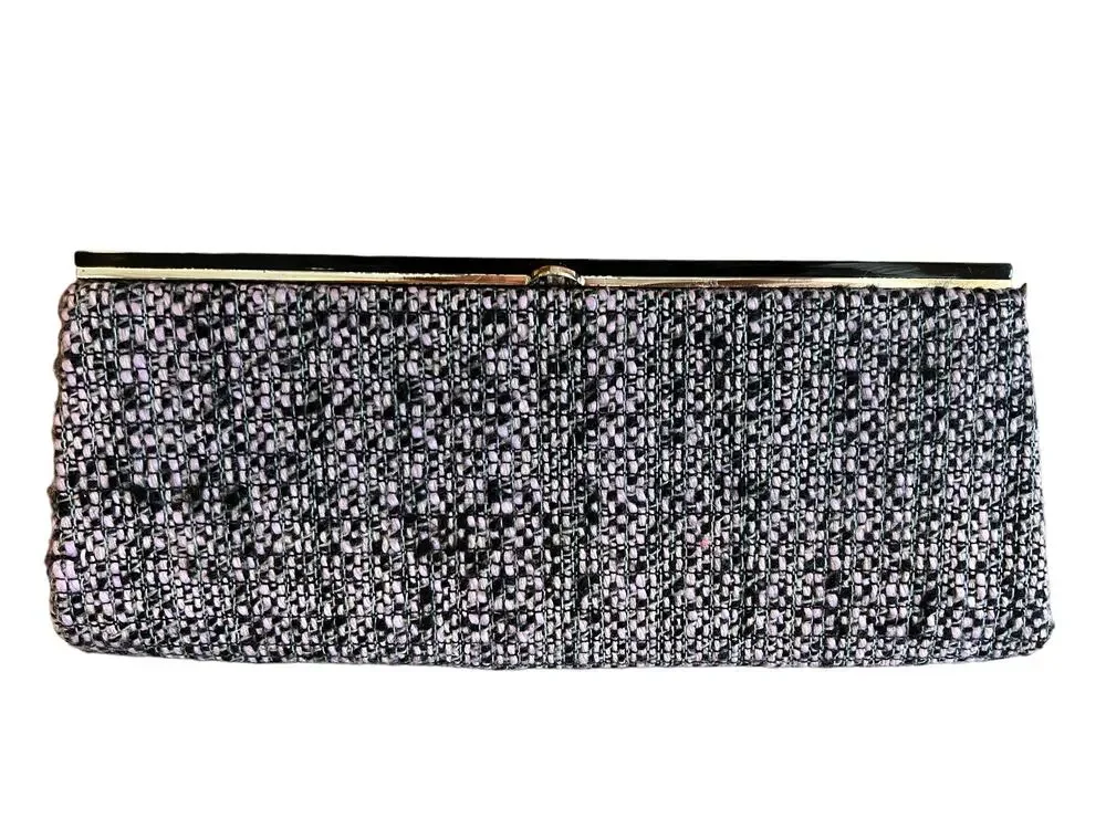 Banana Republic Lavender Tweed Feminine Clutch Bag